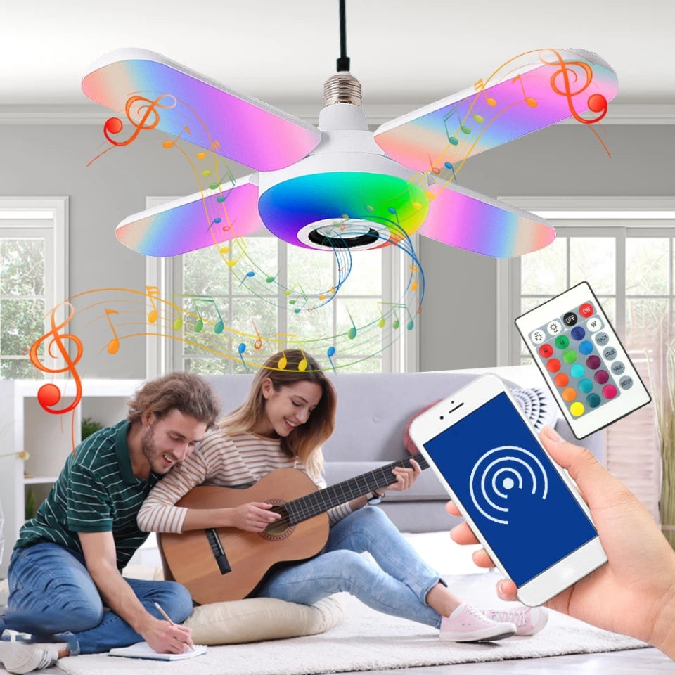  RGB LED sijalica sa dinamičnim svetlosnim efektima. Ima četiri pokretna elementa i omogućava povezivanje putem Bluetooth-a. Idealna za stvaranje živahne atmosfere.