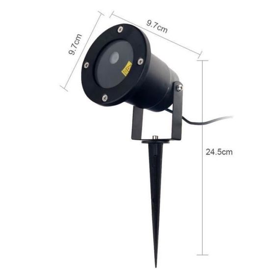 Dimenzije ovog novogodisnjeg lasera su taman da budu neprimetni u vasem dvoristu a pruze vam sjajnu praznicnu atmosferu.